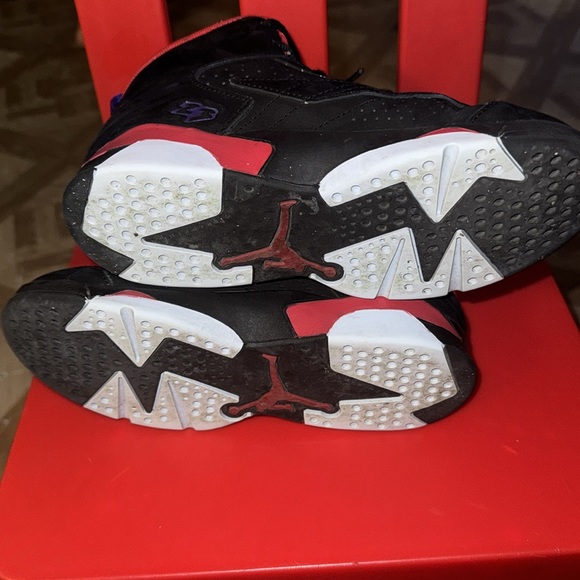 Jordans, red, black and purple size 1Y - Picture 7 of 7